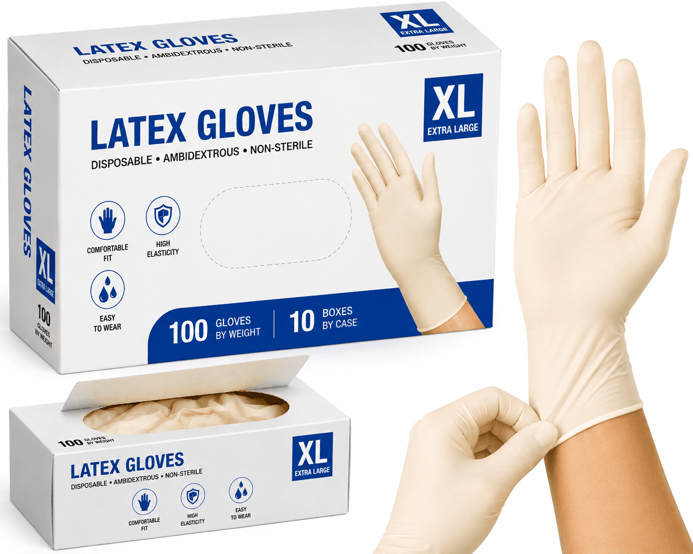 Latex Gloves - Extralarge(XL) - 10x100/Case