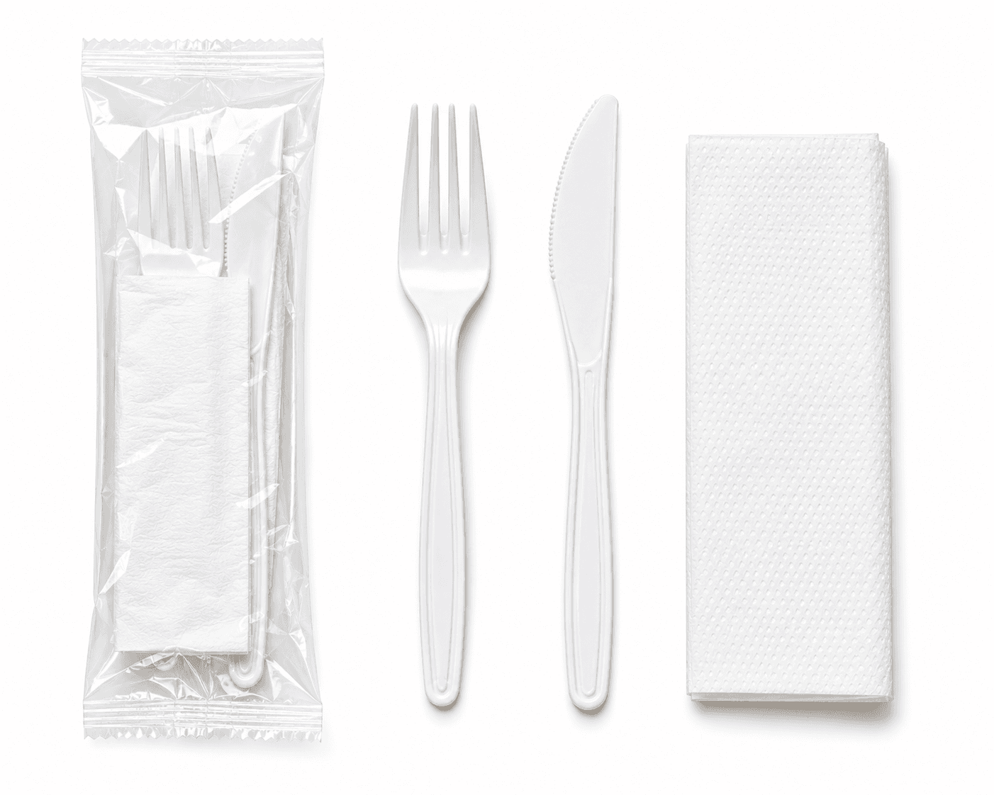 3 In 1 Kit - Fork,Knife,Napkin - 500/Case