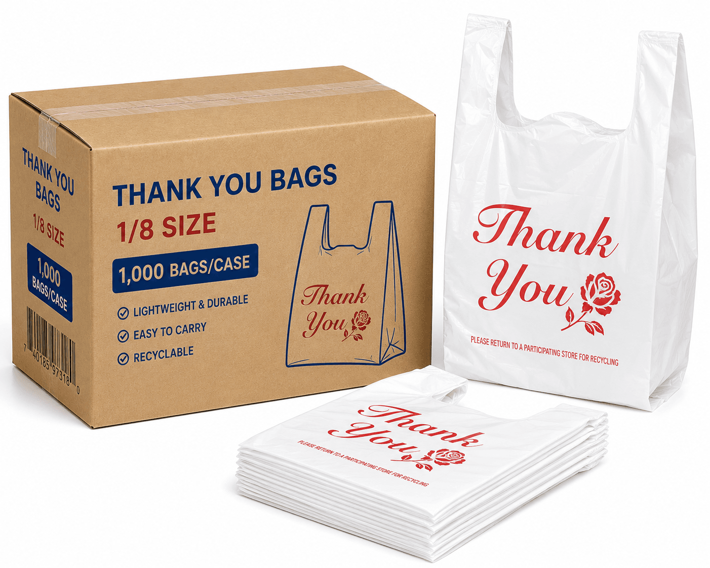 Thank You Bags - 1/8 - 1000/Case