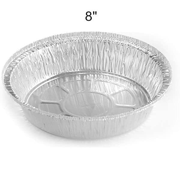 8" Round Foil Take-Out Pan - 500/Case