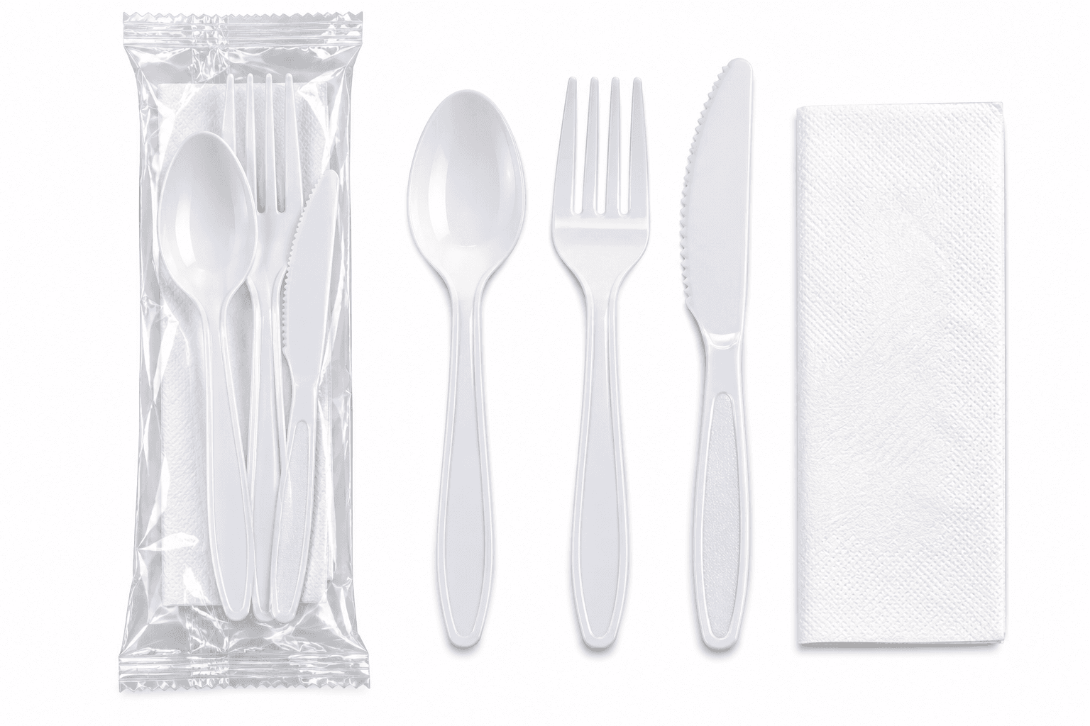 4 In 1 Kit - Spoon,Fork,Knife,Napkin - 500/Case