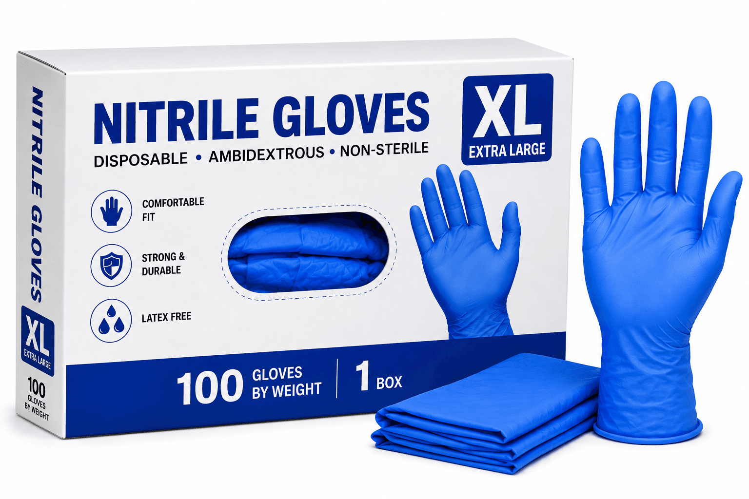 Nitrile Gloves - Extralarge(XL) - 100/Box