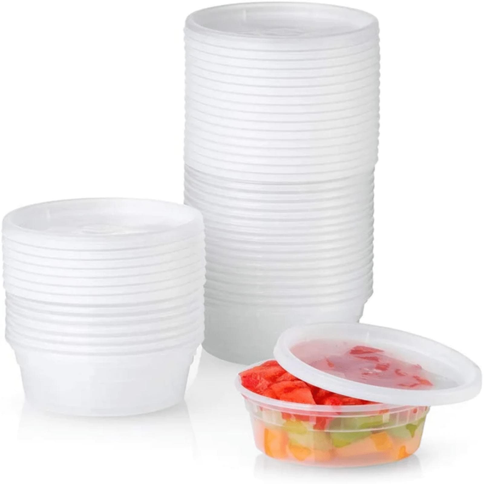 8oz Deli Containers Clear & Lids - 240 Units