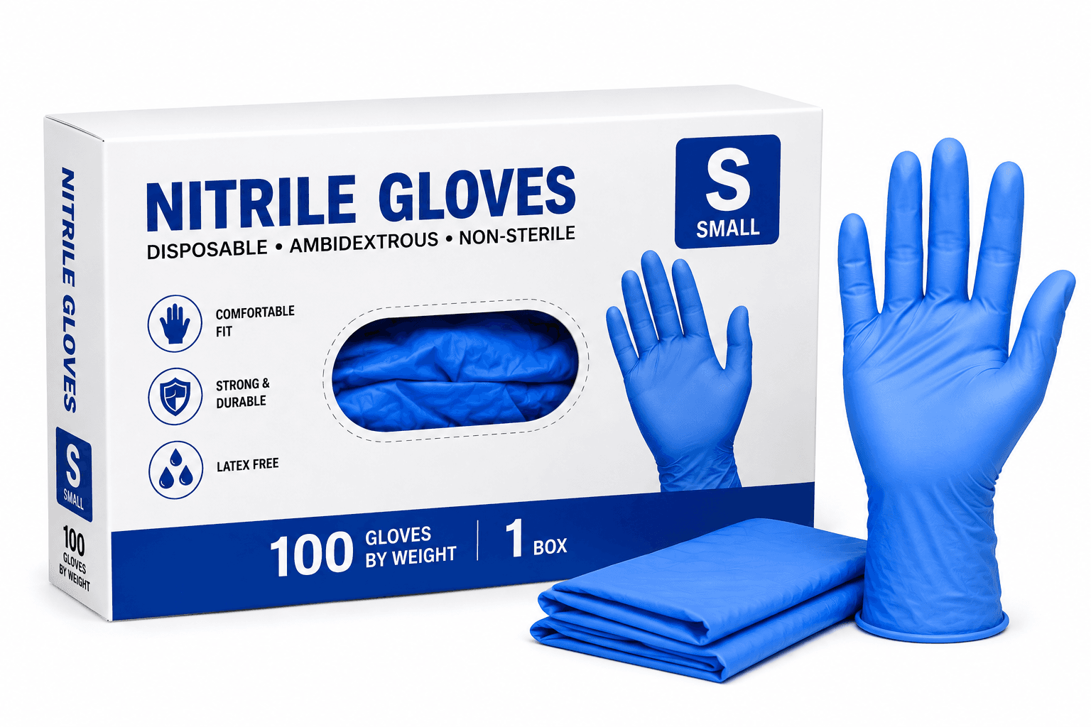 Nitrile Gloves - Small(S) - 100/Box