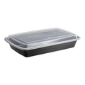 Black Rectangular Heavy Weight Container with Lid