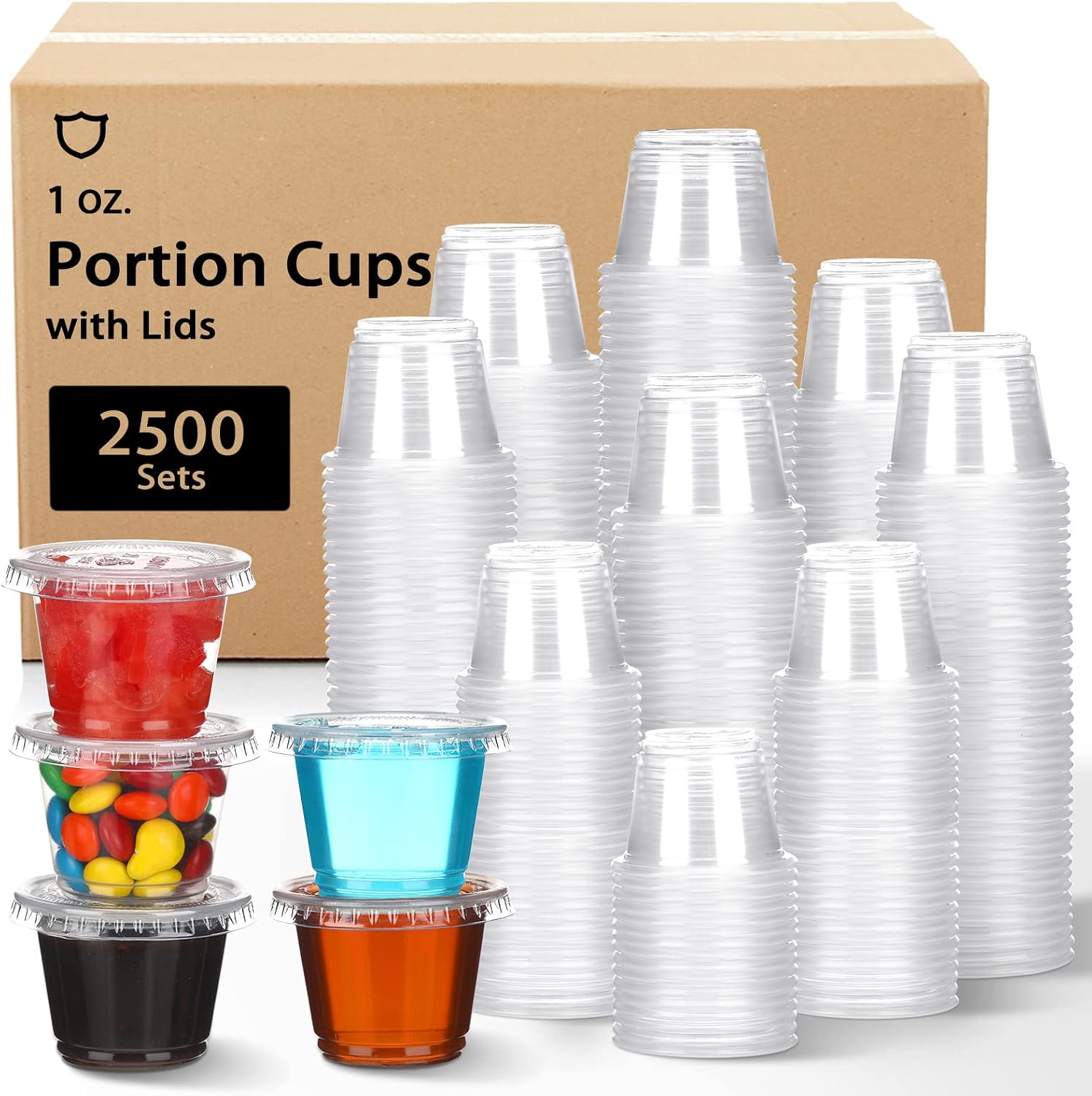 1oz Clear Cups - 2500 Units